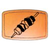 Faux Leather Engravable Patch - Curved Rectangle Thumbnail