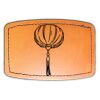 Faux Leather Engravable Patch - Curved Rectangle Thumbnail