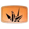 Faux Leather Engravable Patch - Curved Rectangle Thumbnail