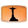 Faux Leather Engravable Patch - Curved Rectangle Thumbnail