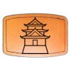 Faux Leather Engravable Patch - Curved Rectangle Thumbnail