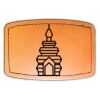 Faux Leather Engravable Patch - Curved Rectangle Thumbnail
