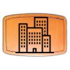 Faux Leather Engravable Patch - Curved Rectangle Thumbnail