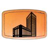 Faux Leather Engravable Patch - Curved Rectangle Thumbnail