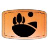Faux Leather Engravable Patch - Curved Rectangle Thumbnail