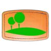Faux Leather Engravable Patch - Curved Rectangle Thumbnail
