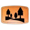 Faux Leather Engravable Patch - Curved Rectangle Thumbnail