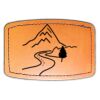 Faux Leather Engravable Patch - Curved Rectangle Thumbnail