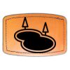Faux Leather Engravable Patch - Curved Rectangle Thumbnail
