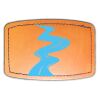 Faux Leather Engravable Patch - Curved Rectangle Thumbnail