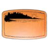 Faux Leather Engravable Patch - Curved Rectangle Thumbnail