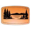 Faux Leather Engravable Patch - Curved Rectangle Thumbnail