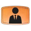 Faux Leather Engravable Patch - Curved Rectangle Thumbnail