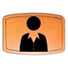 Faux Leather Engravable Patch - Curved Rectangle Thumbnail