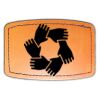 Faux Leather Engravable Patch - Curved Rectangle Thumbnail