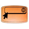 Faux Leather Engravable Patch - Curved Rectangle Thumbnail