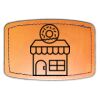Faux Leather Engravable Patch - Curved Rectangle Thumbnail