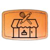 Faux Leather Engravable Patch - Curved Rectangle Thumbnail