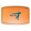 Faux Leather Engravable Patch - Curved Rectangle Thumbnail