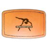 Faux Leather Engravable Patch - Curved Rectangle Thumbnail