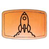 Faux Leather Engravable Patch - Curved Rectangle Thumbnail