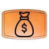 Faux Leather Engravable Patch - Curved Rectangle Thumbnail