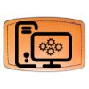 Faux Leather Engravable Patch - Curved Rectangle Thumbnail