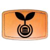 Faux Leather Engravable Patch - Curved Rectangle Thumbnail