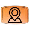 Faux Leather Engravable Patch - Curved Rectangle Thumbnail