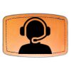 Faux Leather Engravable Patch - Curved Rectangle Thumbnail