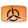 Faux Leather Engravable Patch - Curved Rectangle Thumbnail