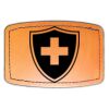 Faux Leather Engravable Patch - Curved Rectangle Thumbnail
