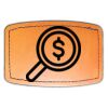 Faux Leather Engravable Patch - Curved Rectangle Thumbnail