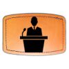Faux Leather Engravable Patch - Curved Rectangle Thumbnail