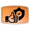 Faux Leather Engravable Patch - Curved Rectangle Thumbnail