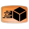 Faux Leather Engravable Patch - Curved Rectangle Thumbnail