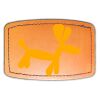 Faux Leather Engravable Patch - Curved Rectangle Thumbnail