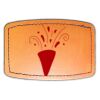 Faux Leather Engravable Patch - Curved Rectangle Thumbnail