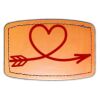 Faux Leather Engravable Patch - Curved Rectangle Thumbnail