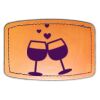 Faux Leather Engravable Patch - Curved Rectangle Thumbnail