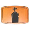 Faux Leather Engravable Patch - Curved Rectangle Thumbnail
