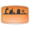 Faux Leather Engravable Patch - Curved Rectangle Thumbnail