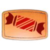 Faux Leather Engravable Patch - Curved Rectangle Thumbnail