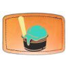 Faux Leather Engravable Patch - Curved Rectangle Thumbnail