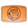 Faux Leather Engravable Patch - Curved Rectangle Thumbnail