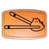 Faux Leather Engravable Patch - Curved Rectangle Thumbnail