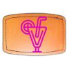 Faux Leather Engravable Patch - Curved Rectangle Thumbnail