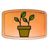 Faux Leather Engravable Patch - Curved Rectangle Thumbnail