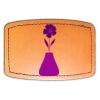 Faux Leather Engravable Patch - Curved Rectangle Thumbnail