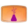 Faux Leather Engravable Patch - Curved Rectangle Thumbnail